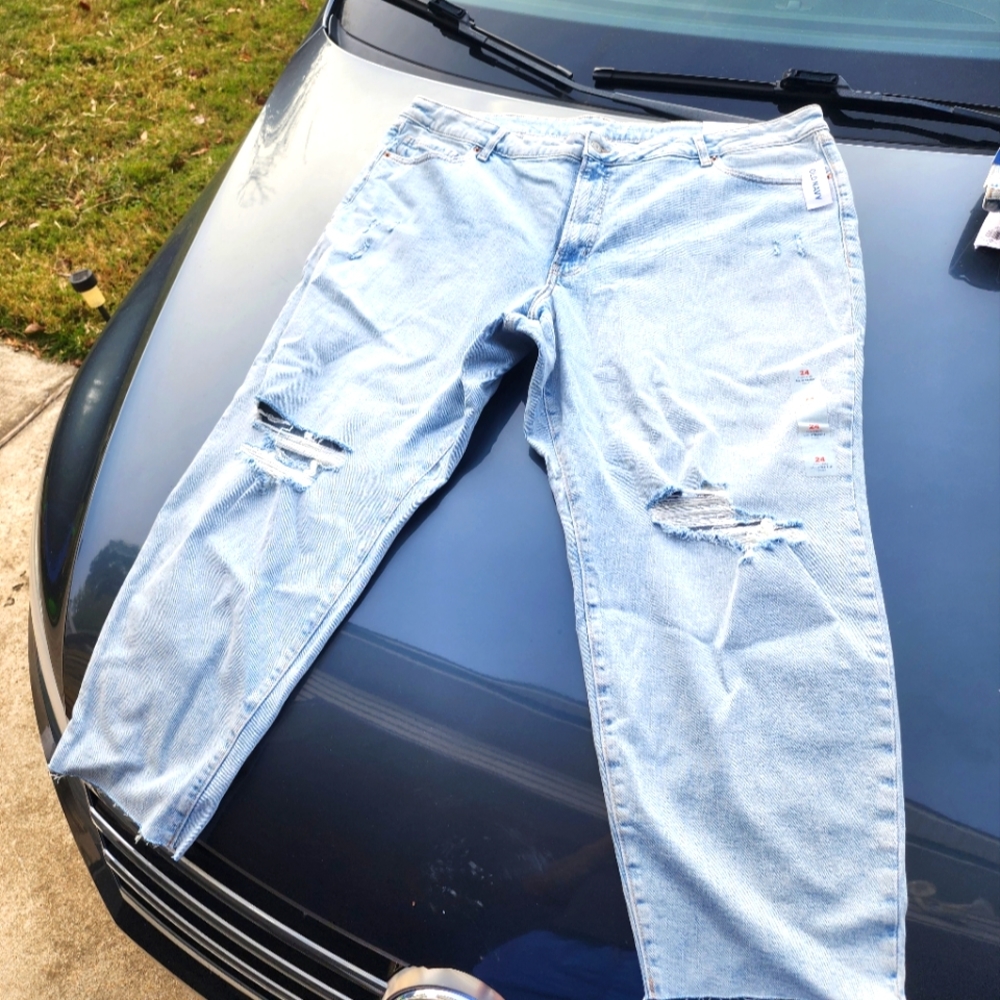 Old Navy Distressed Jeans Pants 👖 O.G. Straight Ankle High-rise